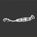Futuristic Bionic Mechanical Arm With Biological Structure Design And Grid Pattern Details 3d model