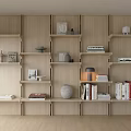 Modern Bookshelf Bookcase Decorative Rack 3d model