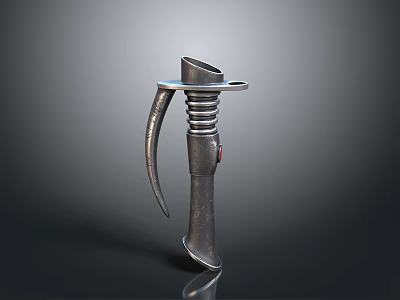 Metal Mechanical Component With Curved Hook Spring And Shiny Surface Industrial Design 3d model