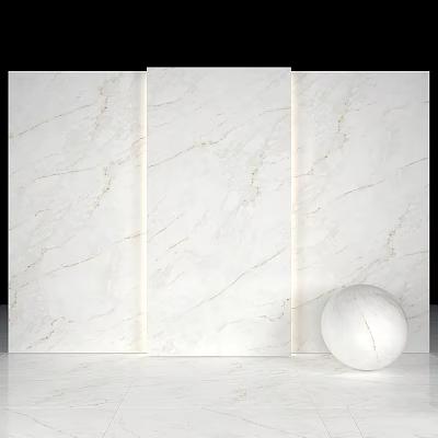 White Marble Components With Light Brown Veins And Smooth Surface Design 3d model