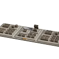 Elegant Modern Jewelry Display Stand Featuring Neatly Arranged Boxes And Storage Compartments