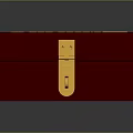 Stylish Maroon Storage Box With The Great Ace Text And Golden Lock