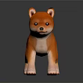 Cute Shiba Inu 3D Model With Realistic Fur And Standing Pose