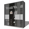 Modern Wardrobe Design With Glass Doors Internal Storage Clothes Drawers And Shelves
