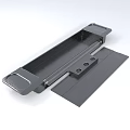 Black Metal Sliding Drawer Component With Smooth Slide And Mounting Holes
