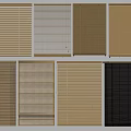 Various Modern Window Blinds In Beige Brown And White Tones 3d model