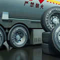 Sturdy Commercial Truck Tires With Stacked Storage And Alloy Wheel Rims
