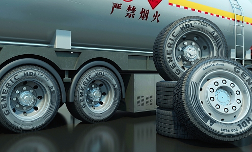 Off-road truck car anti-skid wear-resistant tire wheel tire axle tire burst bridge car 3d model