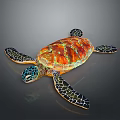 small turtle green turtle big turtle black turtle pacific turtle flat-backed turtle 3d model