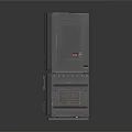 Black Industrial Equipment With Stackable Unit And Wheeled Device Display Screens And Control Buttons