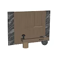 Modern Front Desk Company Reception Front Desk Reception Desk Lamp Background Wall 3d model