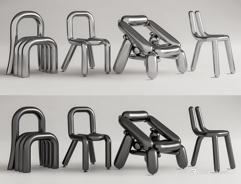 Stylish Leisure Chairs With Modern Designs And Unique Shapes For Home Decor Spaces 3d model 