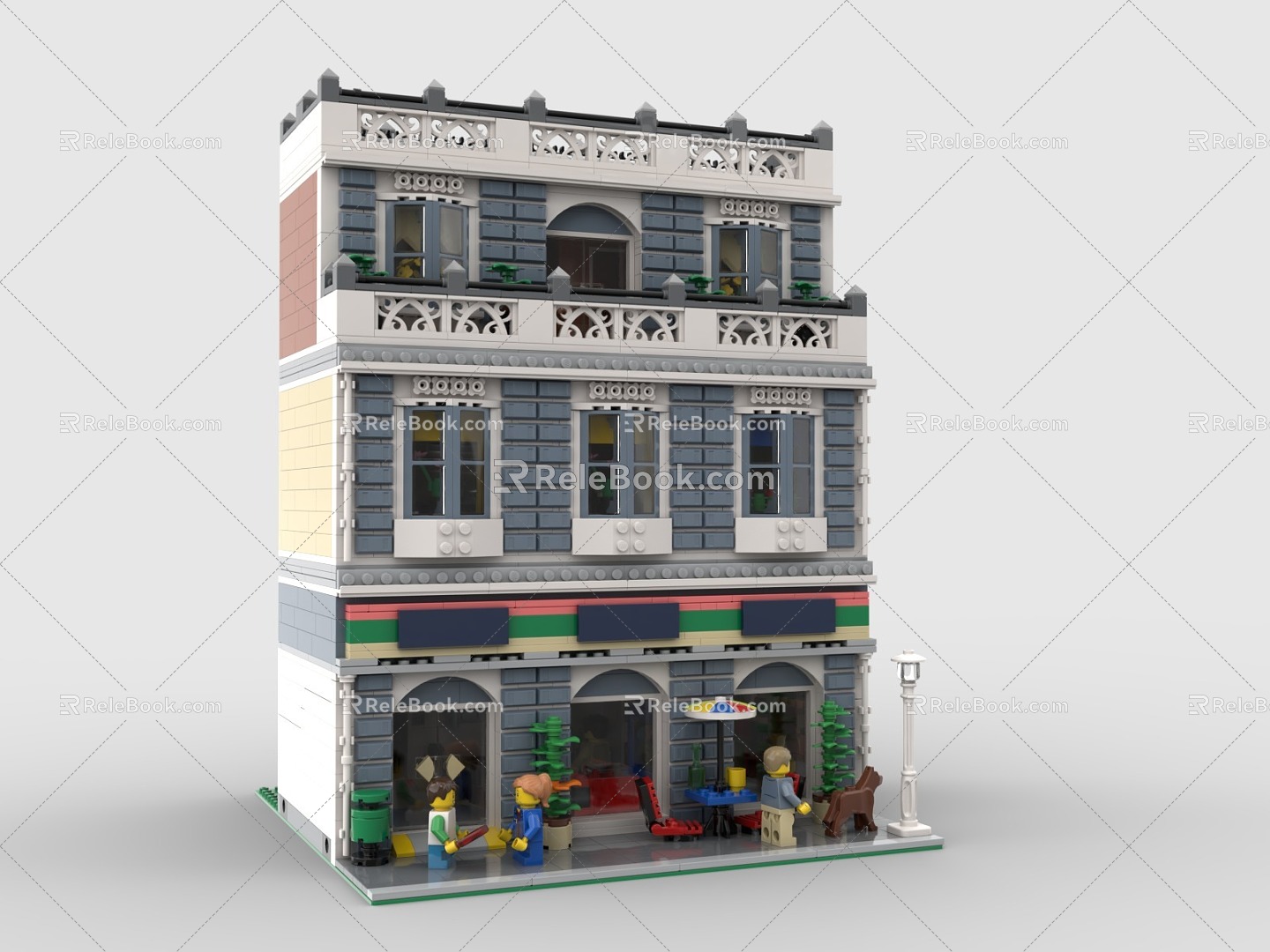 Lego toy building blocks building house shop shop 3d model