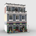 Lego toy building blocks building house shop shop 3d model