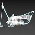 Ancient Cannon Historical Military Weapon With Metal Barrel Wheels And Ropes
