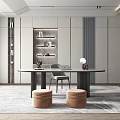 Modern study 3d model