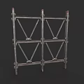 Metal Scaffolding Columns With Cross Bars And Connected Joints For Construction