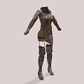 Functional Clothing Set With Leather Sleeves Utility Belt And Knee High Boots