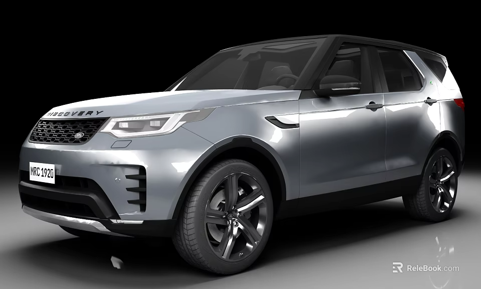 Silver Land Rover SUV With Modern Exterior Design And Alloy Wheels 3d model 