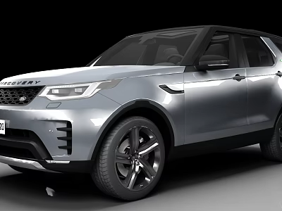 Silver Land Rover SUV With Modern Exterior Design And Alloy Wheels 3d model