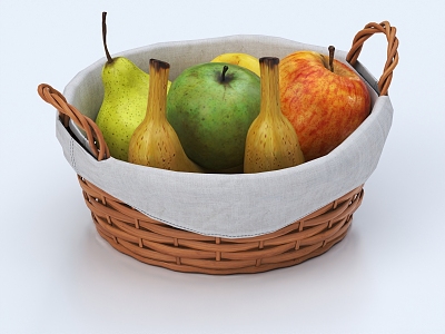 Fruit basket 3d model