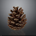 Red Brown Layered Pine Cone Shaped Dessert On Dark Background Surface
