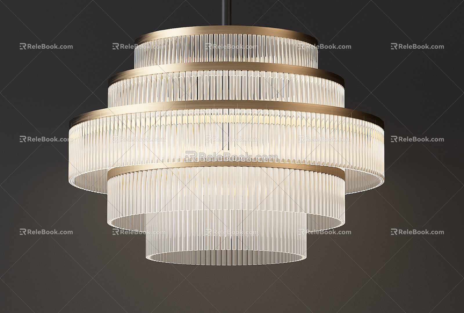 Light Luxury Crystal Chandelier 3d model