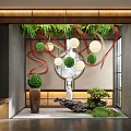 New Chinese style indoor landscape landscape landscape landscape plant moss landscape plant device 3d model