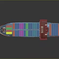 Cargo Ship With Colorful Containers On Deck