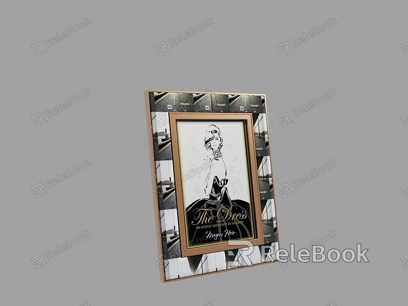 Modern Photo Frame Bookshelf Ornaments model