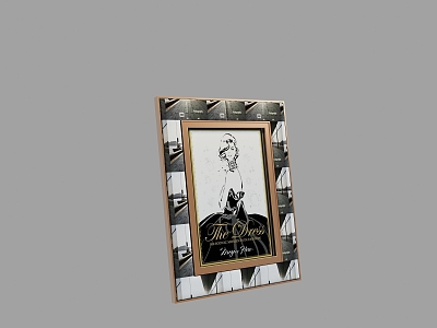 Modern Photo Frame Bookshelf Ornaments 3d model