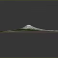 Scenic Volcanic Landscape With Snow Capped Peak Green Vegetation And Natural Terrain