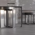 POLIFORM Modern Revolving Door with Metal and Glass for Building Entrance Interior