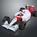 White And Red Formula 1 Car With Shell Logo And McLaren Branding