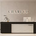 Modern medieval front desk company front desk beauty salon front desk office front desk medieval front desk image wall 3d model