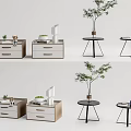 Modern bedside table 3d model