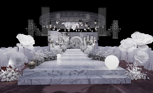 Modern Wedding Scene Wedding Meichen 3d model