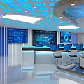 Dispatching Hall Monitoring Center Hall 3d model