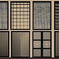 New Chinese-style tile background wall 3d model