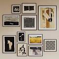 Diverse Framed Art Paintings Collage Wall With Various Styles And Designs