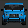 Bright Blue Modern SUV With Sleek Exterior And Black Alloy Wheels