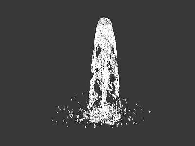 Abstract Dot Based Fountain With Upward Water Spray And Splashing Base 3d model
