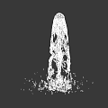 Abstract Dot Based Fountain With Upward Water Spray And Splashing Base