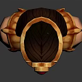 Egyptian Style 3D Game Movie Character With Golden Headdress Red Gemstone And Long Hair