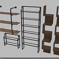Modern Wooden And Metal Shelving Furniture With Wall Mounted And Standing Storage Designs