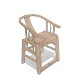 Wooden Leisure Chair With Simple Design Curved Backrest And Sturdy Structure