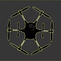 Professional Hexacopter Drone Design With Integrated Camera And Rotor Blades Structure