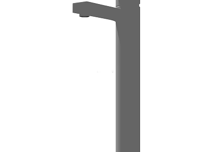 Modern Single Handle High Arc Faucet With Sleek Gray Matte Finish Design 3d model