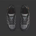Gray And White Hiking Shoes With Breathable Mesh Upper And Non Slip Rubber Sole