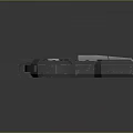 Mechanical Equipment 3D Model With Geometric Structure Circular Components And Sharp Gray Protrusion